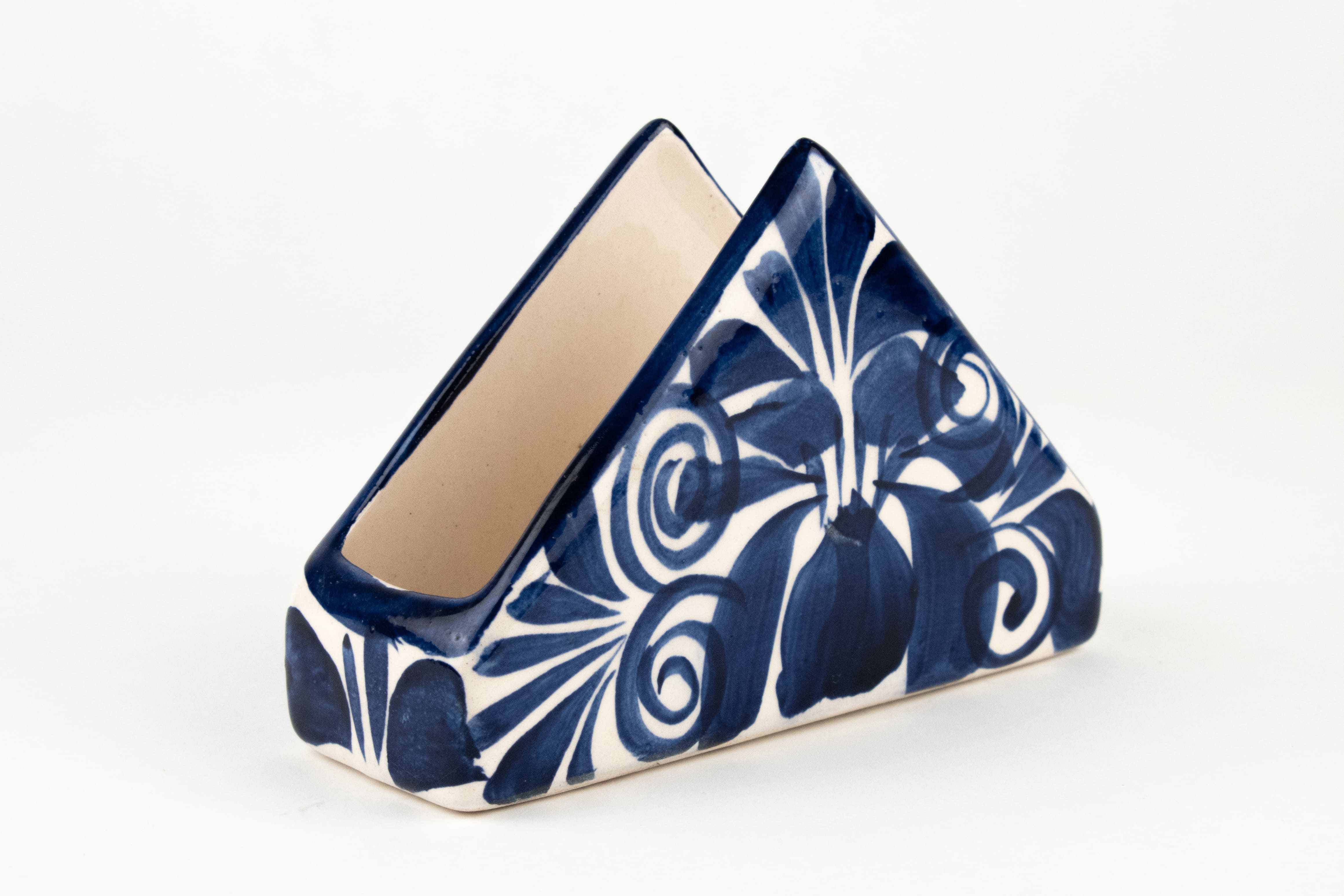 Talavera Napkin holder in cobalt blue MODEL# 0208