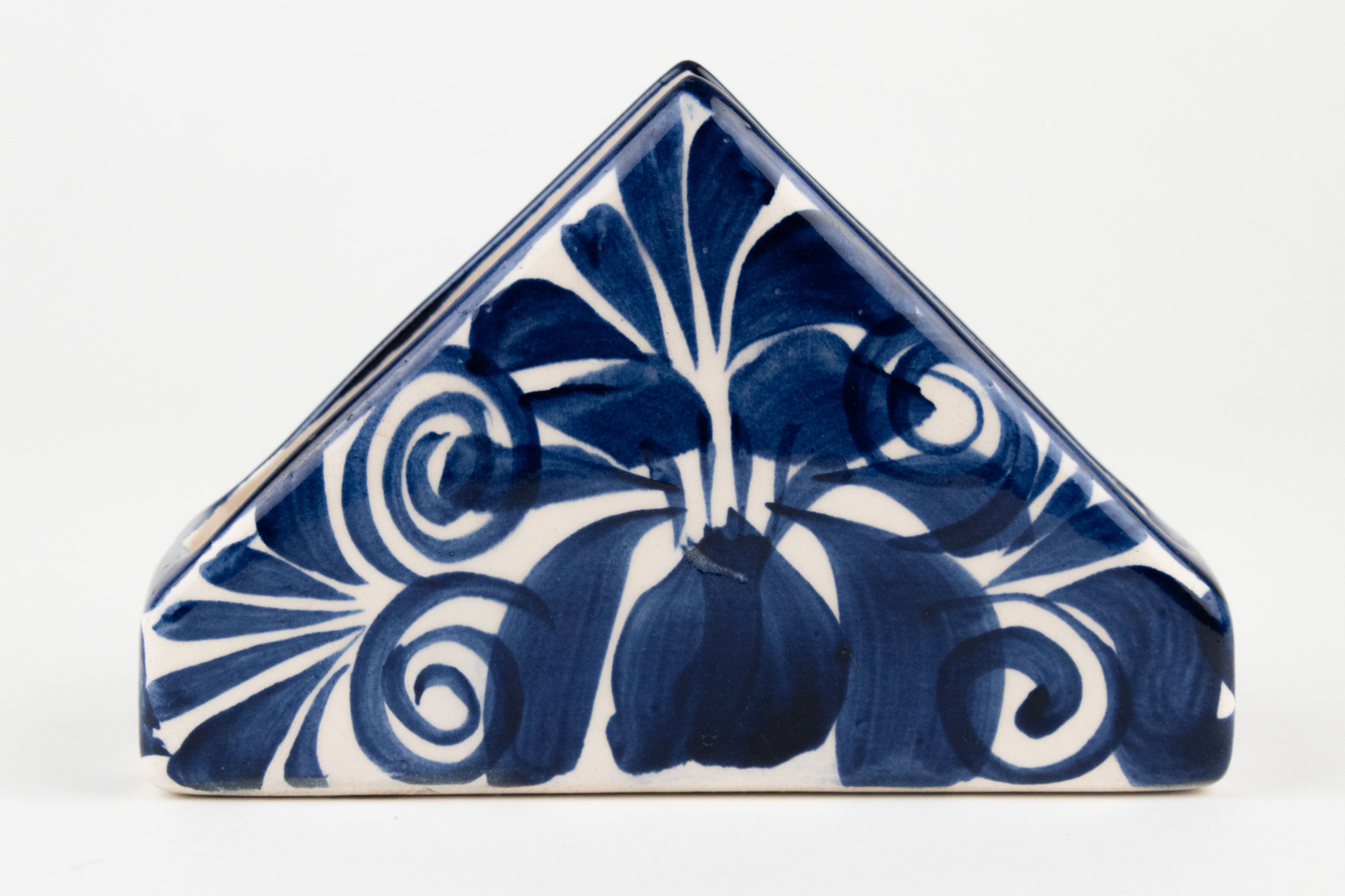 Talavera Napkin holder in cobalt blue MODEL# 0208
