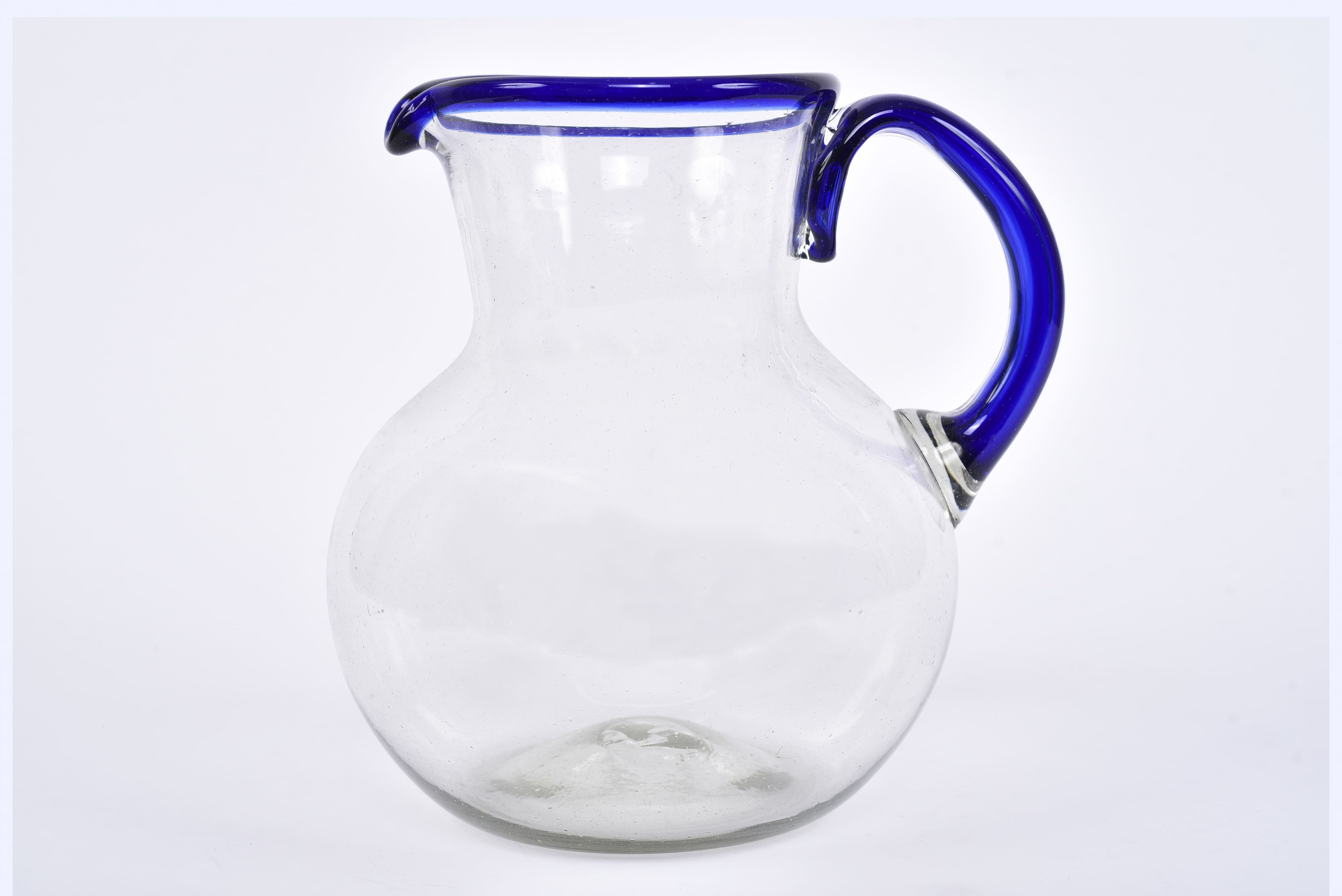 Blown Glass Pitcher 120 ONZ MODEL: 0229 (Royal Blue) & MODEL: 0230 (Emerald Green)