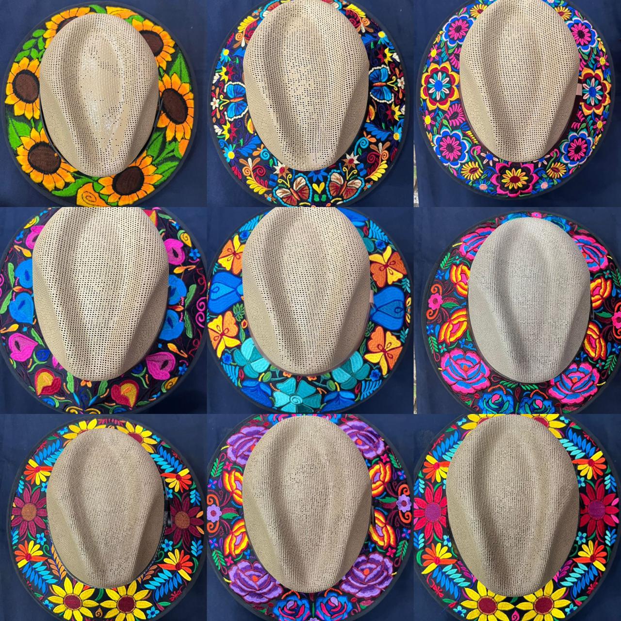 Hand-Embroidered STRAW hats