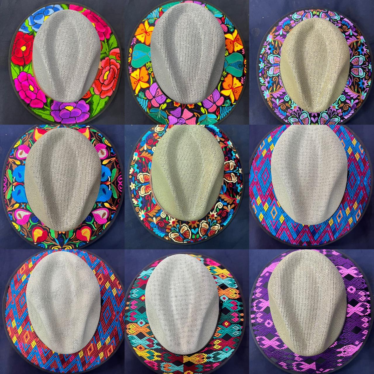 Hand-Embroidered CANVAS hats