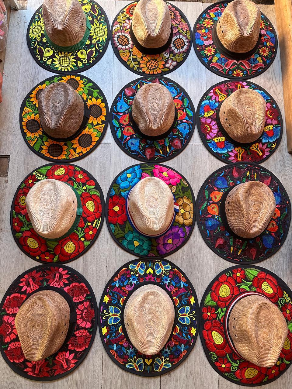 Hand-Embroidered STRAW hats