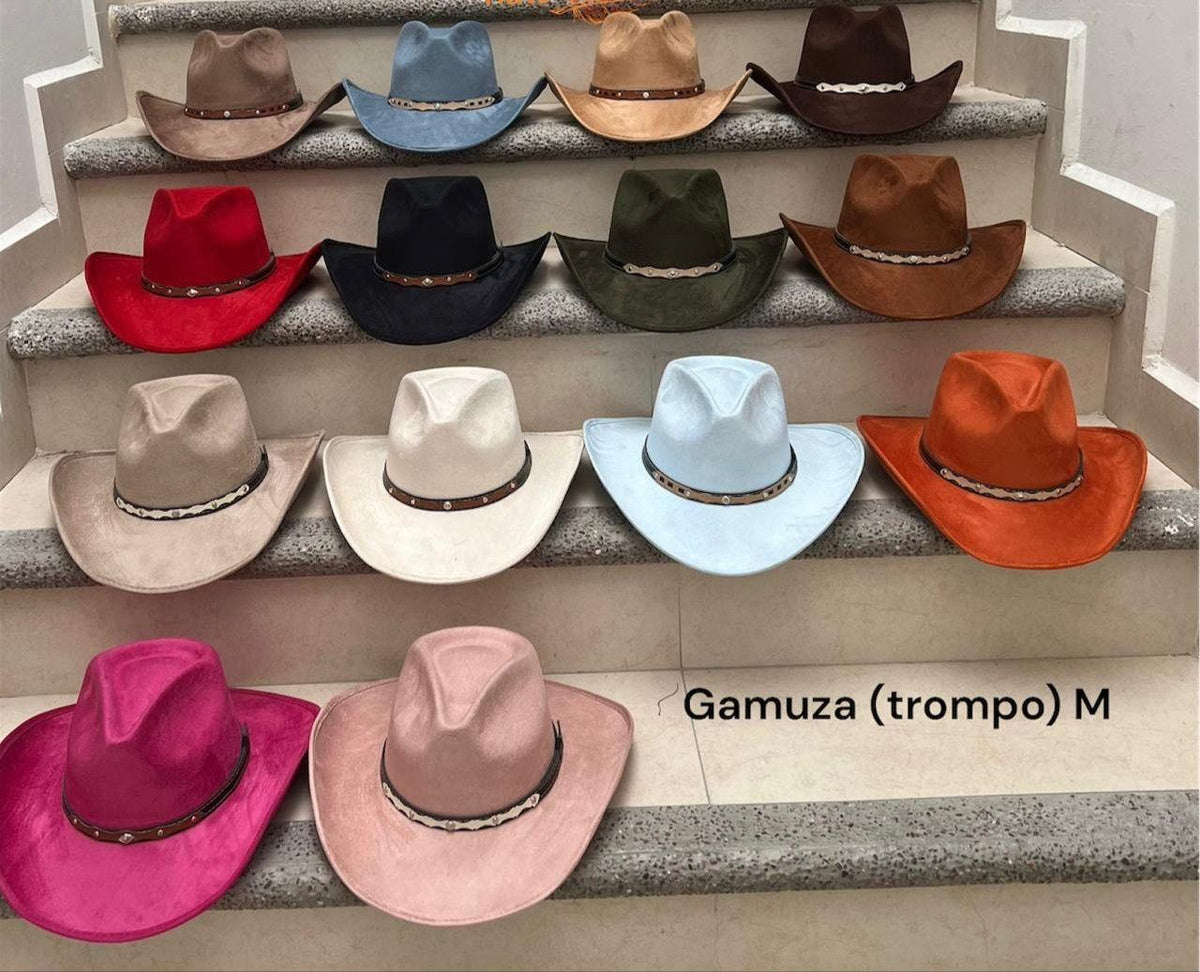 Trompo Vaquero Vegan suede hats