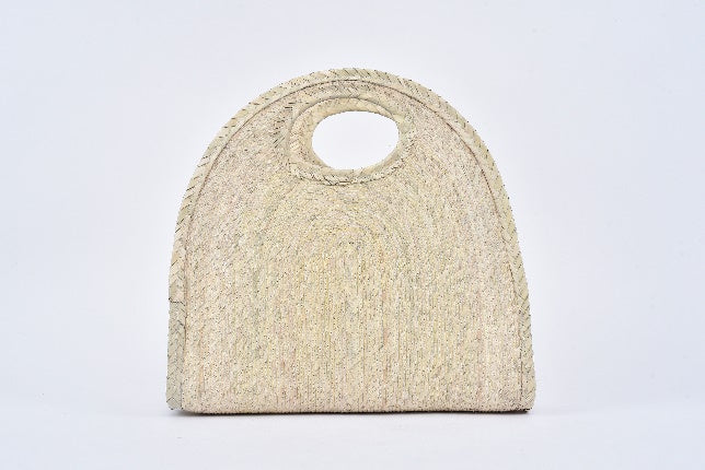 Half Moon straw bag natural MODEL# 050101