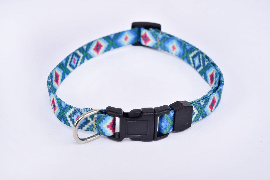 Chihuahua small breed dog collar blue MODEL# 030902