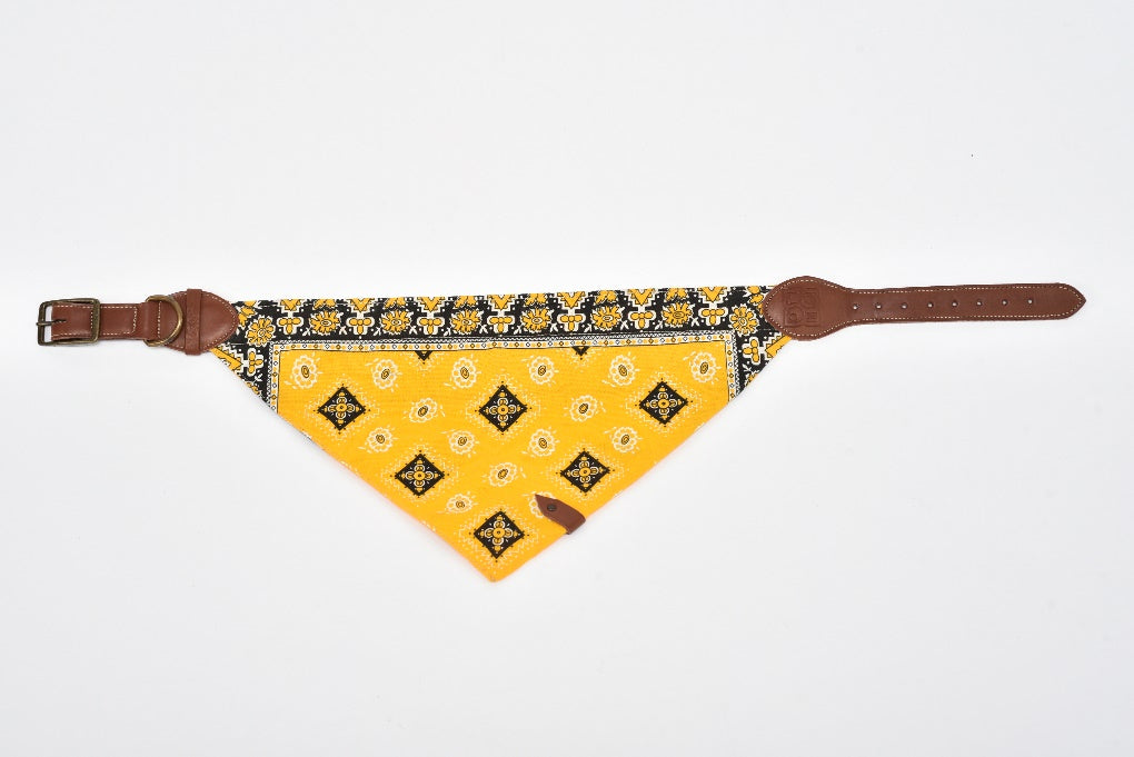 Joker pet bandana leather closure extra large yellow MODEL# 031412