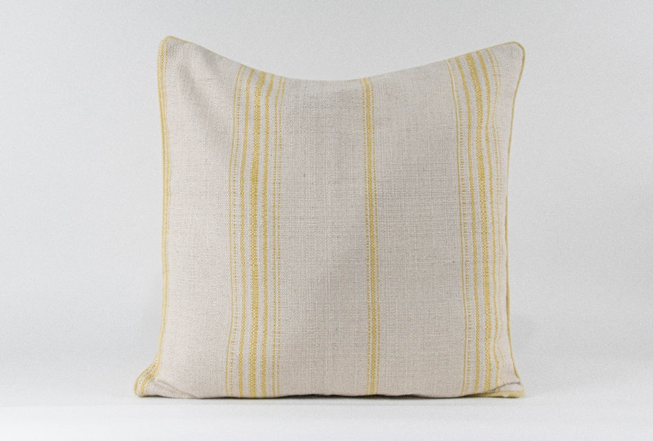Beige cushion yellow stripes MODEL# 040411
