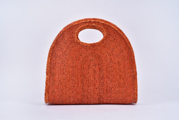 Half Moon straw bag orange MODEL# 050102