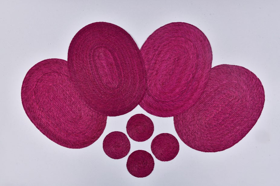 Palm leaf placemats and coasters set MODEL# 043104