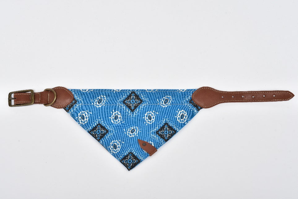 Joker pet bandana leather closure extra large light blue MODEL# 031413