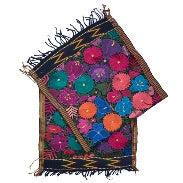 Chiapas embroidered table runner dark blue MODEL# 0402