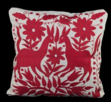 Embroidered cushion cover Tenango style MODEL# 0427
