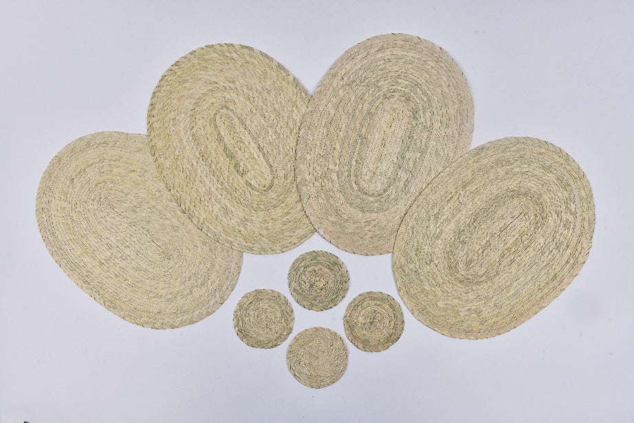 Palm leaf placemats and coasters set MODEL# 043103