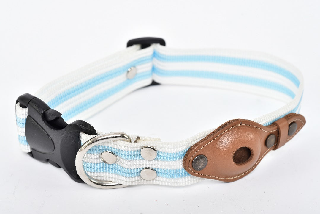 Joker large breed dog collar Airtag aqua white MODEL# 031205