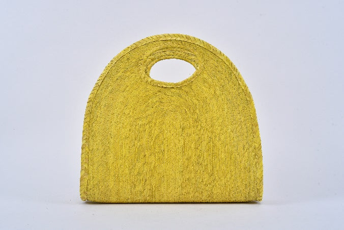 Half Moon straw bag yellow MODEL# 050108
