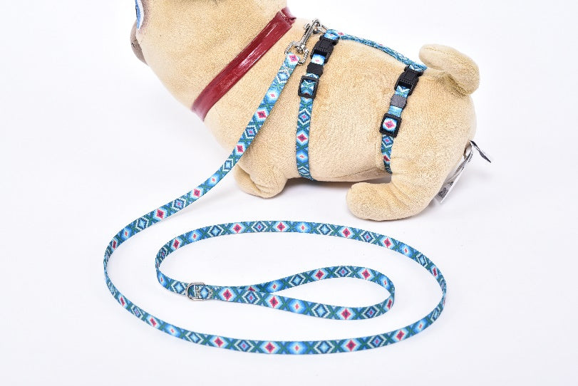 Joker dog harness and leash set blue MODEL# 031301