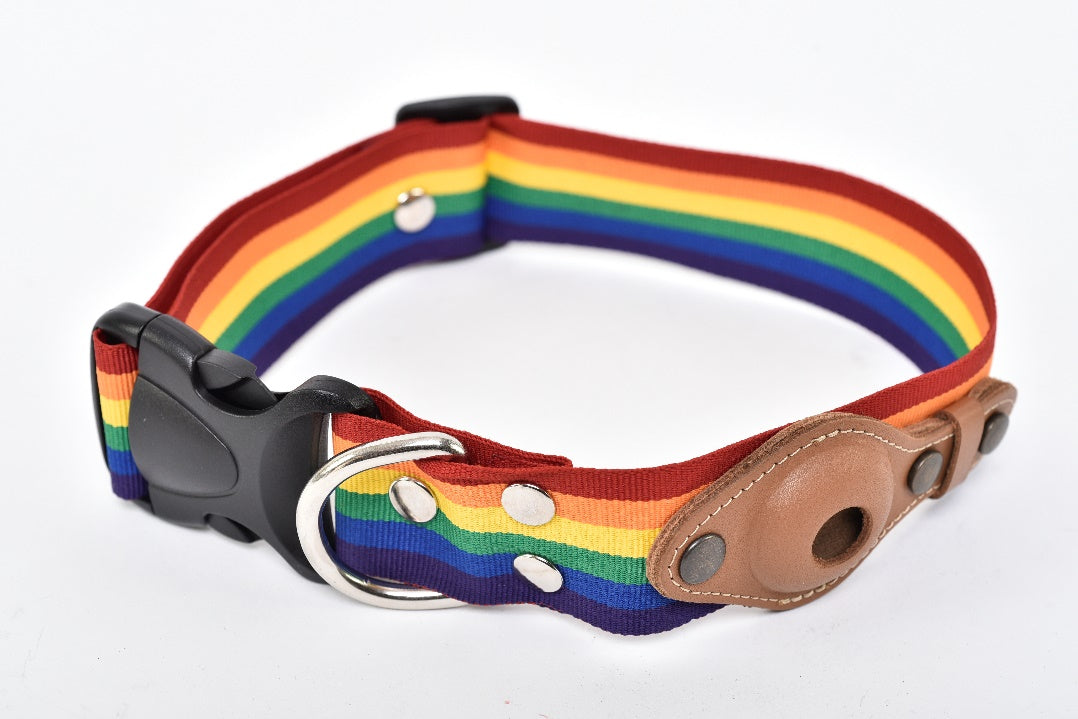 Joker large breed dog collar Airtag rainbow MODEL# 031202
