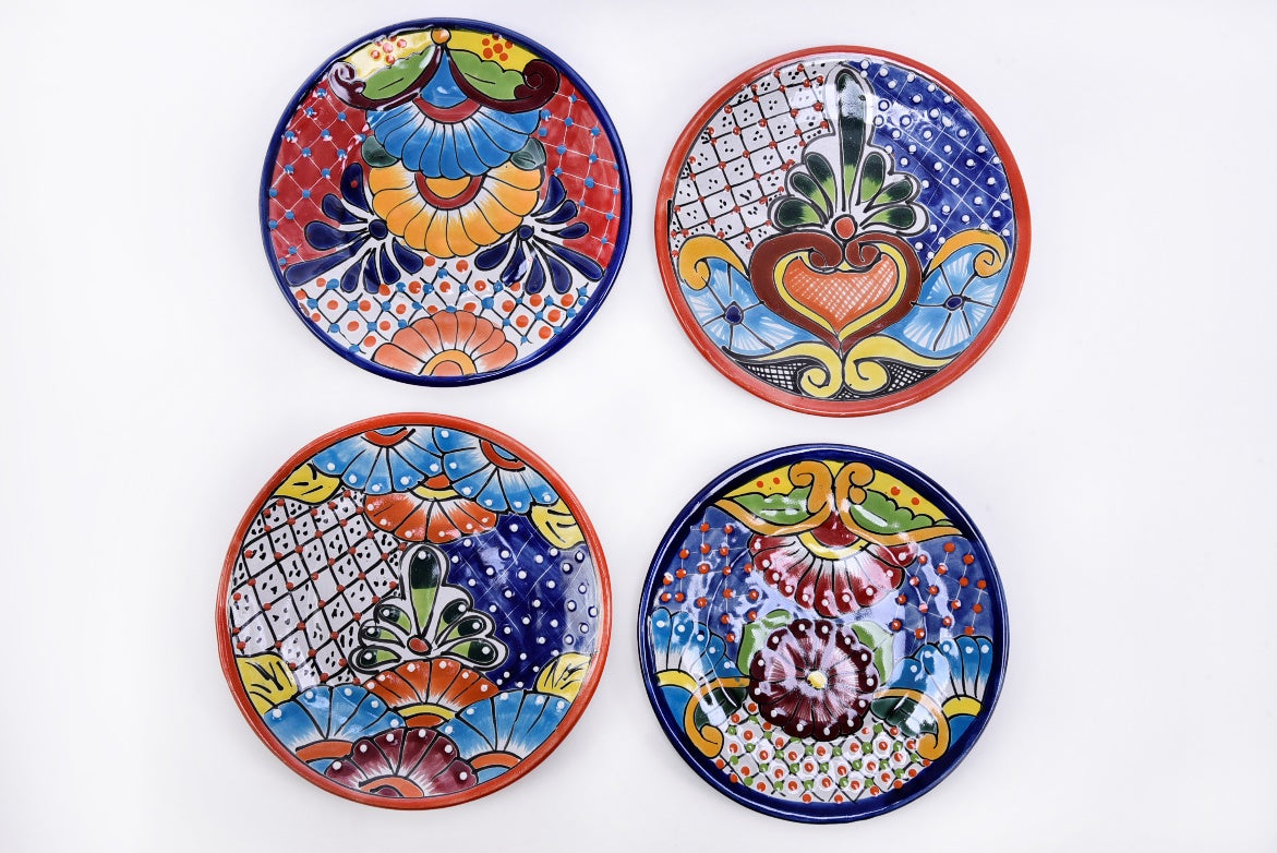 Set of 4 decorative Talavera plates MODEL# 0419