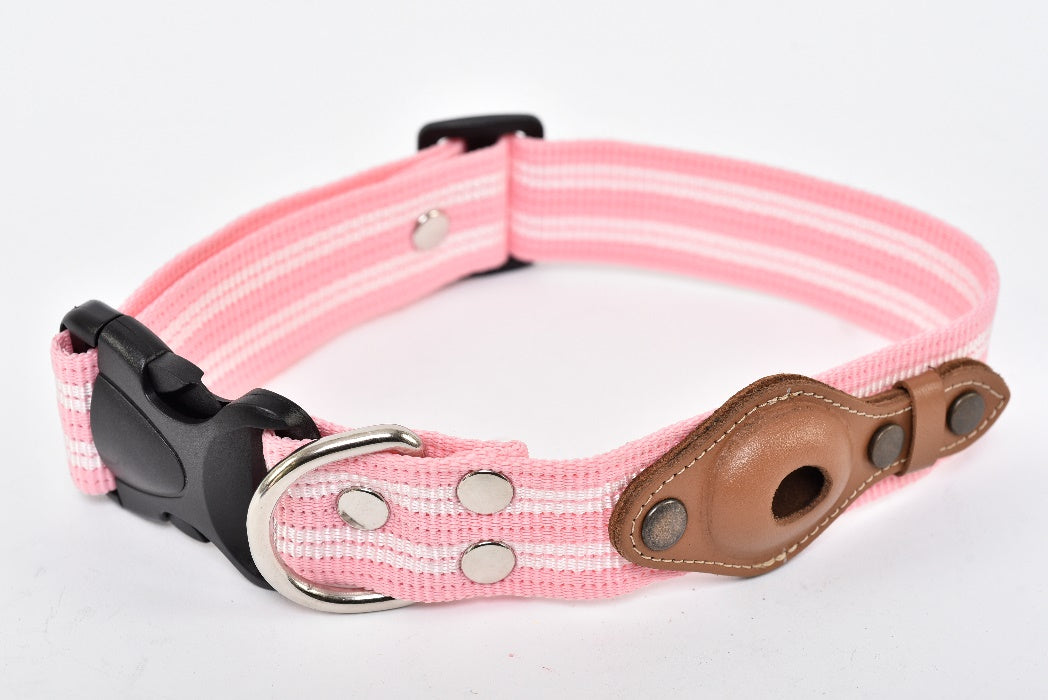 Joker large breed dog collar Airtag pink white MODEL# 031206
