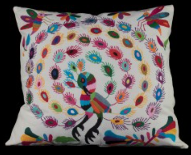 Embroidered cushion cover Tenango style MODEL# 0428