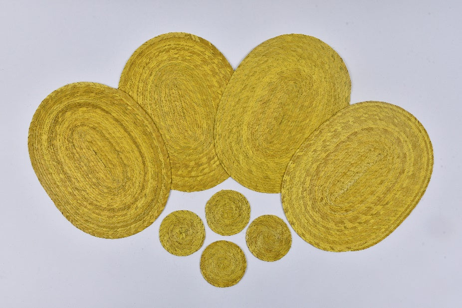 Palm leaf placemats and coasters set MODEL# 043101