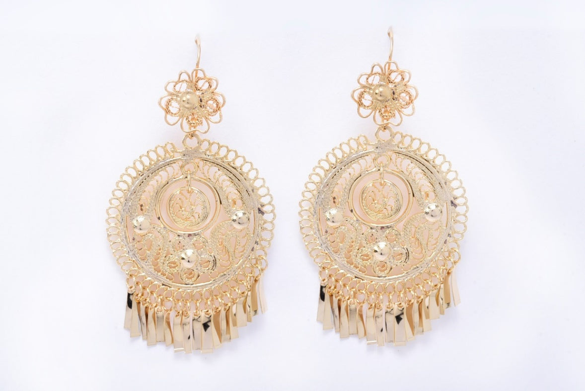 Pewter charra filigree earrings MODEL# 080404