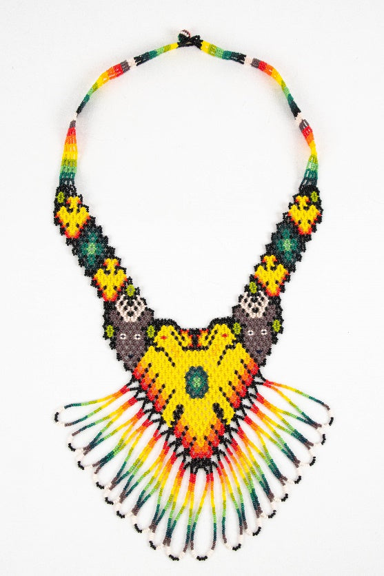 Huichol two headed eagle necklace MODEL# 080601