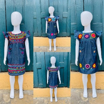 Embroidered girl's dress 4-6 years MODEL# 120201