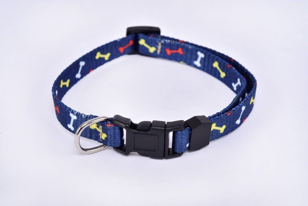 Chihuahua small breed dog collar navy blue MODEL# 030908