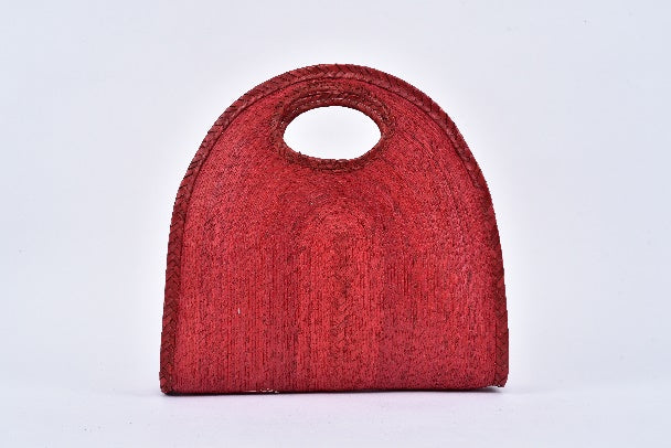 Half Moon straw bag red MODEL# 050106