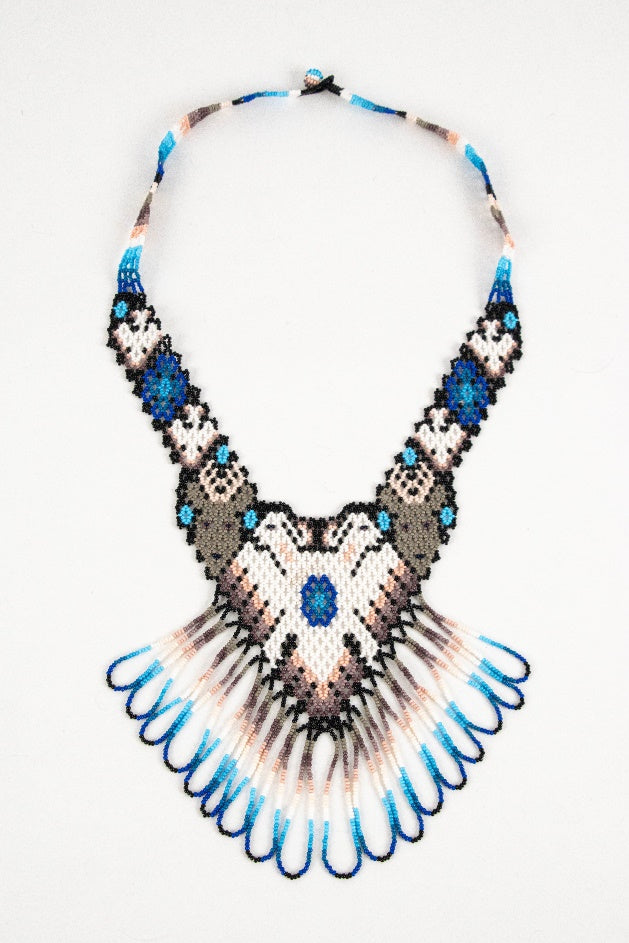 Huichol two headed eagle necklace MODEL# 080603