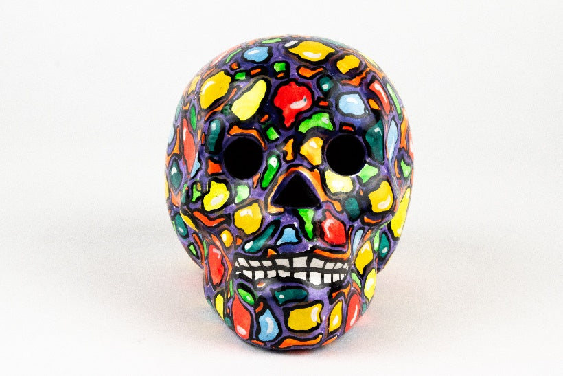 Decorative skull clay Oaxaca MODEL# 0414