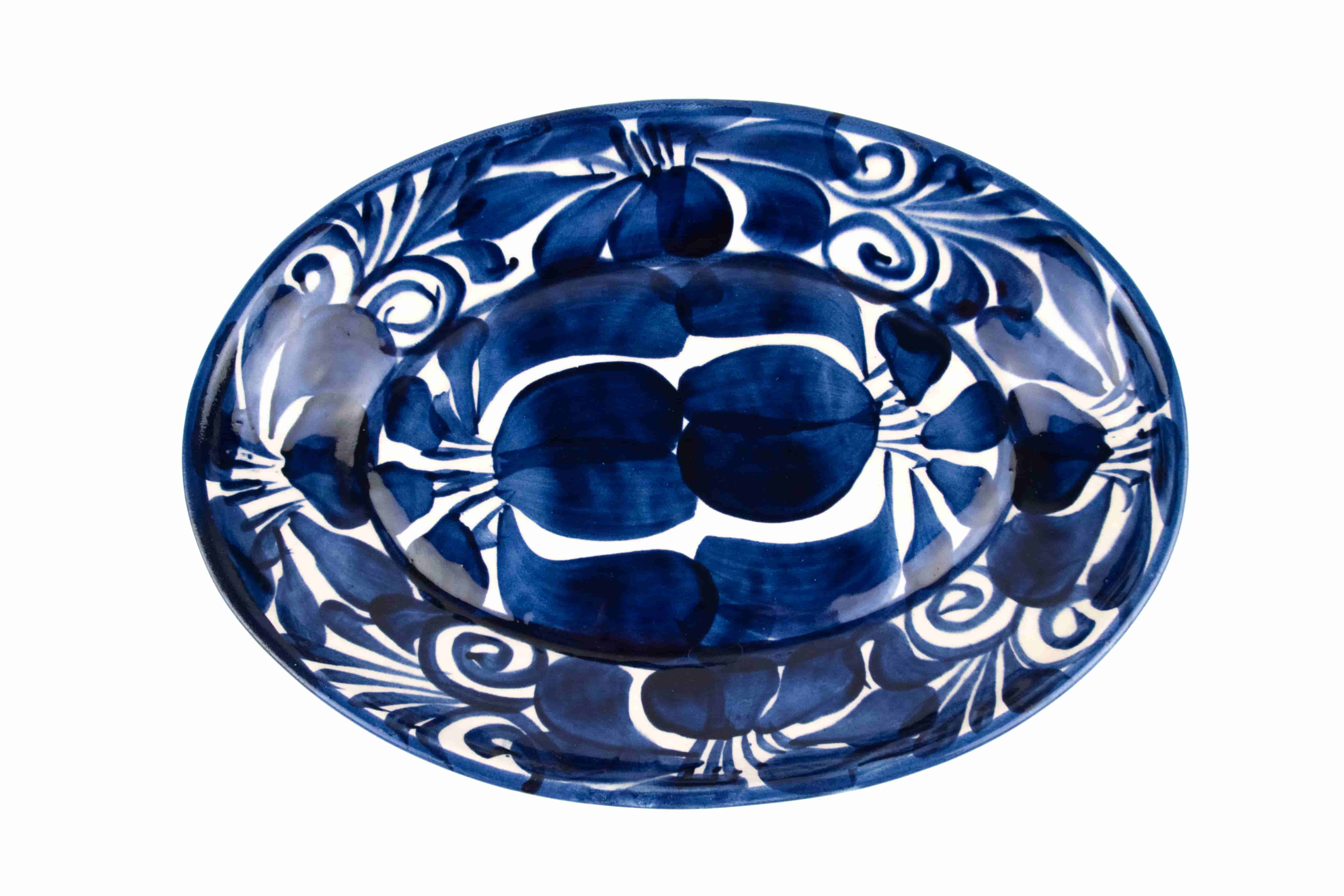Talavera-style oval serving platter MODEL: 0213