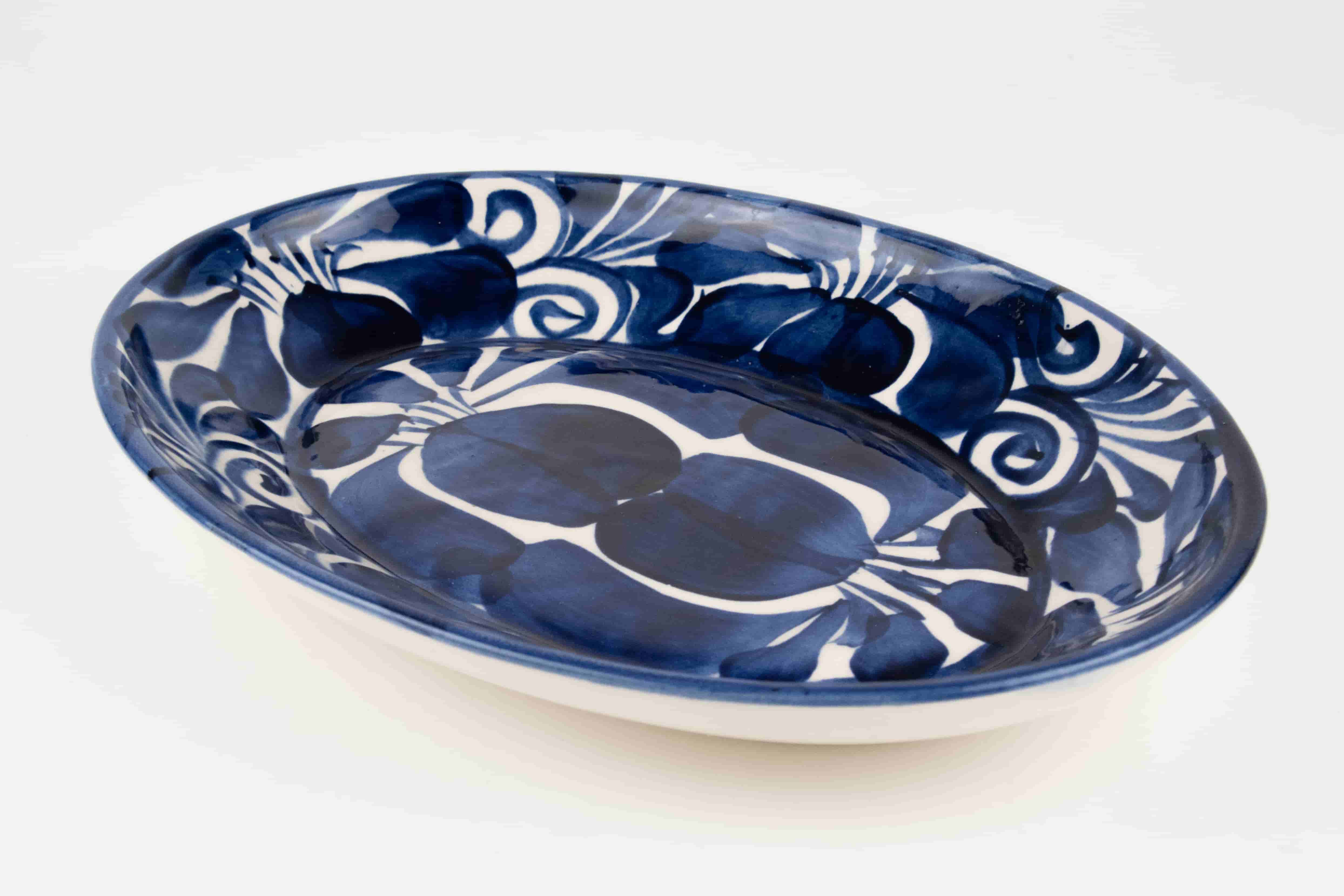 Talavera-style oval serving platter MODEL: 0213