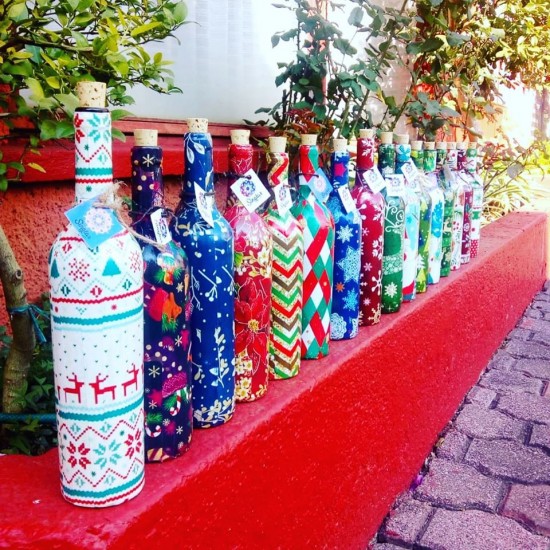 Craft Bottles made from paper maché