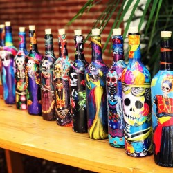 Craft Bottles made from paper maché