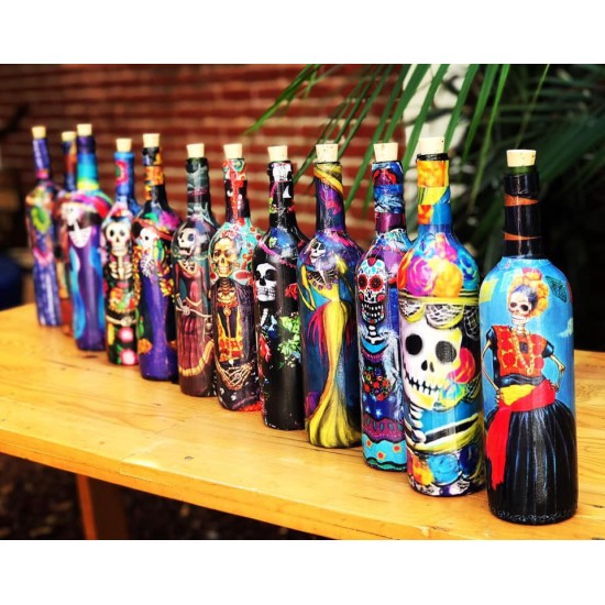 Craft Bottles made from paper maché