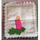 Cross stitch embroidered napkin