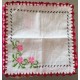 Cross stitch embroidered napkin