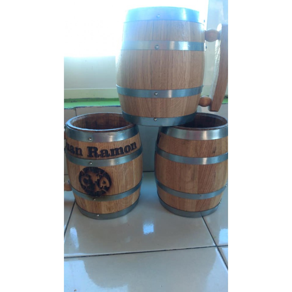 Wooden Jars with logo