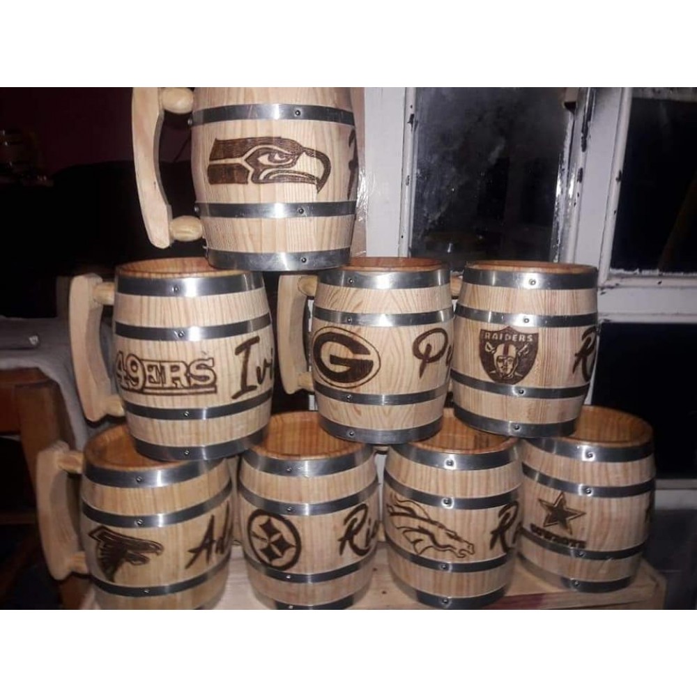 Wooden Jars with logo