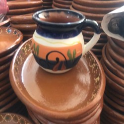 Engobe clay cup