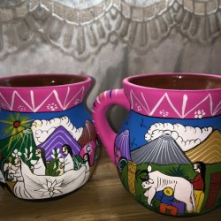 Hand Painted Clay Cups