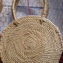 Thick  woven palm bags 