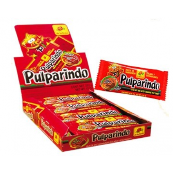Pulparindo Extra spicy box 32 packs 20 pieces each