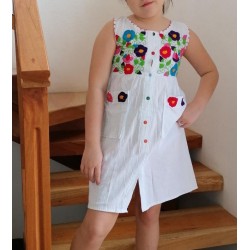 White embroidered dress for girl 