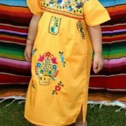 Hand embroidered girl dress