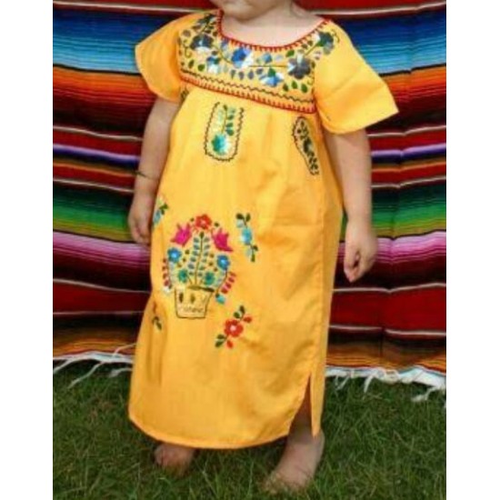 Hand embroidered girl dress