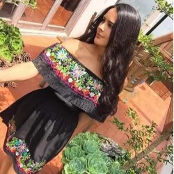 Black Typical mexican dress