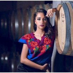 Embroidered zinacantan style blouse 